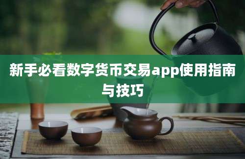 新手必看数字货币交易app使用指南与技巧