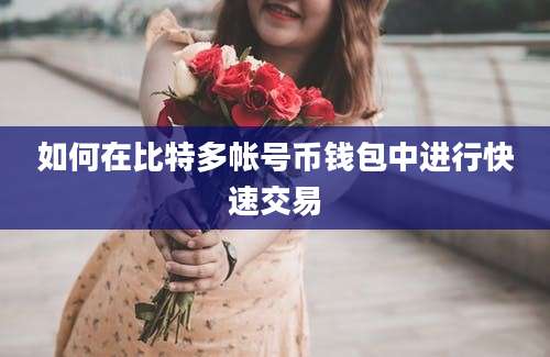 如何在比特多帐号币钱包中进行快速交易