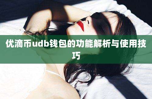 优滴币udb钱包的功能解析与使用技巧