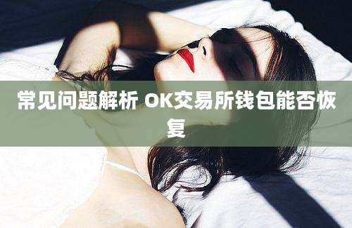 常见问题解析 OK交易所钱包能否恢复