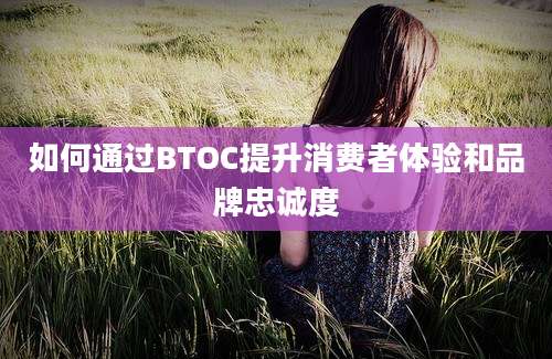 如何通过BTOC提升消费者体验和品牌忠诚度