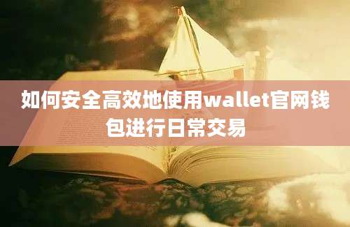 如何安全高效地使用wallet官网钱包进行日常交易